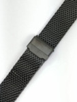 Vollmer Brushed Black PVD Mesh Bracelet with Easy Adjust Buckle #13080H0 (20mm)