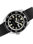 Seiko 5 Sports 24-Jewel Automatic Watch with Black Dial and Silicone Strap #SRPD95