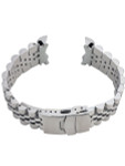 Islander 20mm Brushed and Polished Solid-Link Watch Bracelet for Seiko 5 SRPE Watches, Curved End #BRAC-10