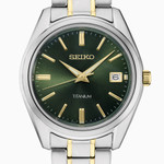Seiko 40mm Titanium Quartz Watch with Sapphire Crystal and Titanium Bracelet SUR377