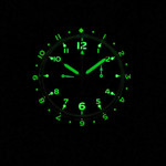 HEMEL Blue Mechanical Chronograph Watch with Dual-Time Bezel and DD Sapphire Crystal #HF15NA