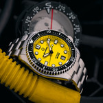 Islander Automatic Dive Watch with Yellow Dial and Luminous Ceramic Bezel Insert #ISL-08