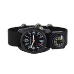 Bertucci DX3 Compass™ Field Watch with Nylon Strap, Black Dial - #11102 side