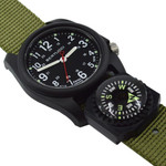 Bertucci DX3 Compass™ Field Watch with Nylon Strap, Black Dial - #11103