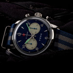 Seagull 1963 Hand Wind Mechanical Chronograph with Vibrant Blue Dial #6488-2901L