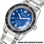 Squale 300 Meter Swiss Made Automatic Dive Watch with Blue Dial  #SUB-39BL Bracelet View