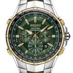 Seiko Coutura Radio Sync Solar Chronograph Two-Tone Mens Watch #SSG022