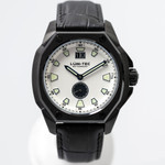 Lum-Tec 44mm Watch with White Dial, Big-Date, and Anti-Reflective Sapphire Crystal #V-10