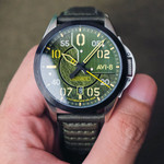 AVI-8 P-51 Mustang Hitchcock, Automatic Pilot Watch with AR Sapphire Crystal #AV-4086-03