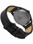Islander Black DLC Aviator Automatic Watch with Leather Strap and an Anti-Reflective Sapphire Crystal #ISL-81