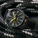 Islander Mitchel Automatic Field Watch with Black DLC SS Case and an AR Sapphire Crystal #ISL-82 lifestyle