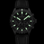 Damasko Black 42mm Chronograph with a Stopwatch plus 12-hour Totalizer #DC86