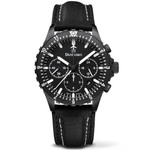 Damasko Black 42mm Chronograph with a Stopwatch plus 12-hour Totalizer #DC86