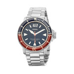 HEMEL Hydrodurance Dive Watch with  Black Dial and Red-Blue Bezel #HD1RB