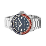 HEMEL Hydrodurance Dive Watch with  Black Dial and Red-Blue Bezel #HD1RB Side