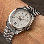 Islander Hi-Beat Automatic Dress Watch with Linen Dial #ISL-131 Wrist
