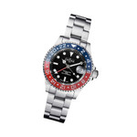 Davosa Swiss Made Ternos Ceramic GMT Automatic with Pepsi Bezel and Trialink Bracelet #16159060 Tilt