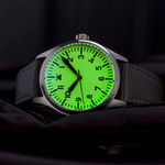 Islander 39mm Automatic Pilot watch with Full Lume Dial and Sapphire Crystal #ISL-106 lume
