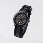 Lum-Tec Solar Powered Military Watch with 39mm Bead Blasted Case #SM-1 tilt