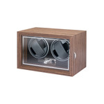 Mainspring Oxford Guardian Double Watch Winder in Mahogany #MS-WBOX3-01 side