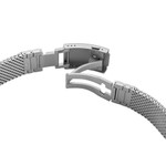 STAIB Polished Finish Heavy Mesh Bracelet with Diver Extension Buckle (22mm) #202124