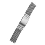 STAIB Satin Finish Heavy Mesh Bracelet with Diver Extension Buckle (20mm) #202125-S