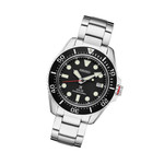 Seiko Prospex Solar Dive Watch with Sapphire Crystal and Black Dial #SNE589 tilt