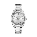 Seiko Essentials Everyday Casual Watch with Silver Dial and Sapphire Crystal #SUR307