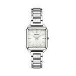 Seiko Essentials Tank Watch with White Grid Pattern Dial #SWR073