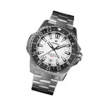 Formex REEF GMT Chronometer Dive Watch with White Dial and Black Bezel #2202.1.5312.100 tilt