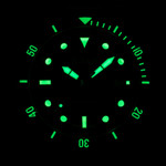 Le Jour Seacolt Automatic Swiss Dive Watch with Black Textured Dial #LJ-SCD-001 lume