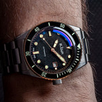 Le Jour Seacolt Automatic Swiss Dive Watch with Black Textured Dial #LJ-SCD-001 wrist