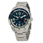 Islander Republic Swiss Automatic GMT Watch with Blue Dial #ISL-139 zoom