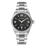 Le Jour Brooklyn Swiss Automatic Dress watch with Black Hobnail Dial #LJ-BR-001 zoom