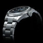 Le Jour Brooklyn Swiss Automatic Dress watch with Black Hobnail Dial #LJ-BR-001 crown