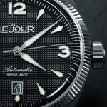 Le Jour Brooklyn Swiss Automatic Dress watch with Black Hobnail Dial #LJ-BR-001 dial