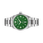 Le Jour Brooklyn Swiss Automatic Dress watch with Green Hobnail Dial #LJ-BR-003 she