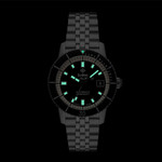 Zodiac Super Sea Wolf 53 Compression Automatic Stainless Steel Watch #ZO9286 lume