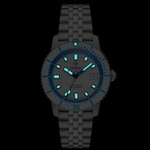 Zodiac Super Sea Wolf Compression Automatic Stainless Steel Watch #ZO9291 lume