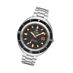 Zodiac Super Sea Wolf 68 Saturation Automatic Stainless Steel Watch #ZO9509 tilt
