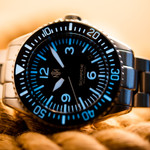 NTH Scorpene Black Hi-Beat Automatic Dive Watch with Date #WW-NTH-SCKD lume