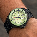 Spinnaker x Islander Dumas Limited Edition PVD Watch with Full Lume Dial #SP-5081-LIW44 wrist