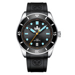 PHOIBOS Wave Master 300-Meter Automatic Dive Watch with Rubber Strap #PY010CR zoom