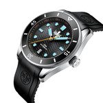 PHOIBOS Wave Master 300-Meter Automatic Dive Watch with Rubber Strap #PY010CR tilt zoom