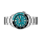 Seiko 5 Sports Automatic Watch with Blue See-Thru Dial #SRPJ45 side