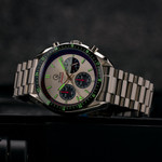 Islander Bethpage Amerigraph with Brushed Silver Dial and Chronograph Function #ISL-200 lume