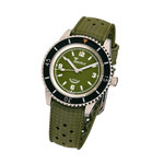 Squale Montauk 300 Meter Swiss Made Automatic Dive Watch with Green Sand Dial #MTK-14 tilt