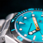 Spinnaker Hi-Beat Boettger Dive Watch with Azure Blue Dial #SP-5083-99 dial zoom