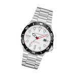 Spinnaker Hi-Beat Boettger Dive Watch with Blizzard White Dial #SP-5083-CC tilt