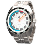 NTH DevilRay 500-Meter Automatic Dive Watch with White Dial #WW-NTH-DRWN zoom